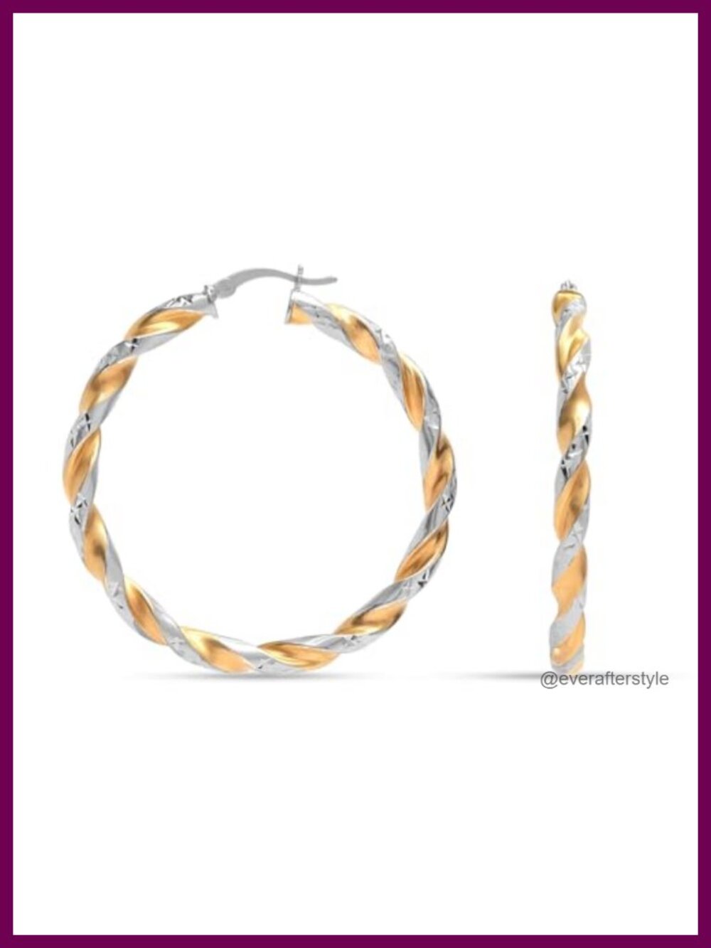 925 Sterling Silver Large 45mm Hoop Earrings for Women Lightweight